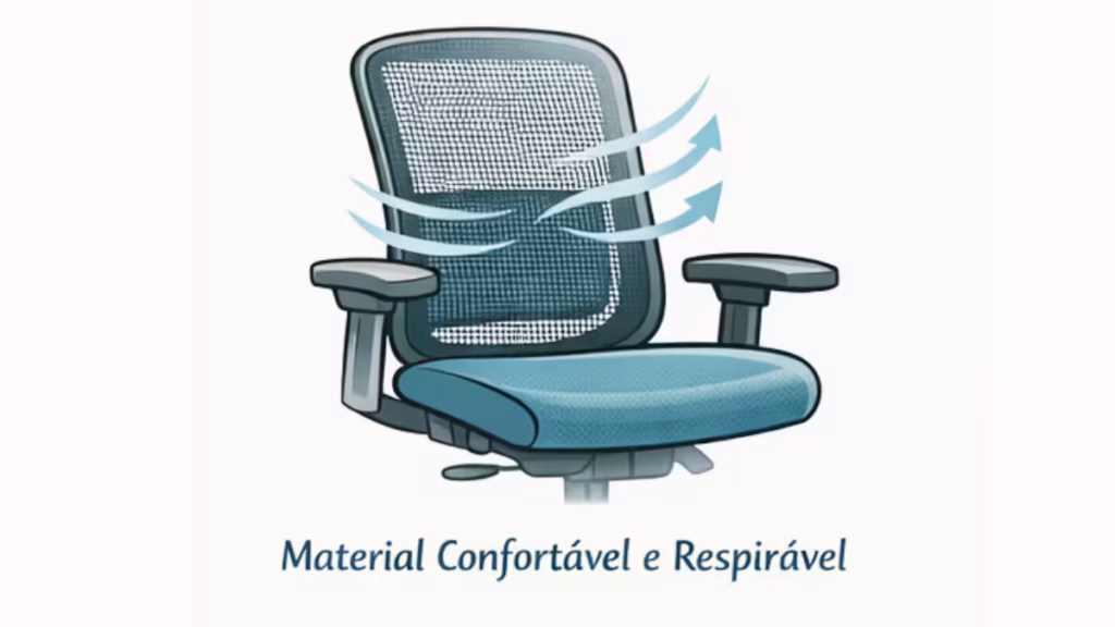 Como saber se sua cadeira é ergonômica: checklist prático, sinais de alerta e dicas para evitar dores nas costas 7 Material confortável e respirável